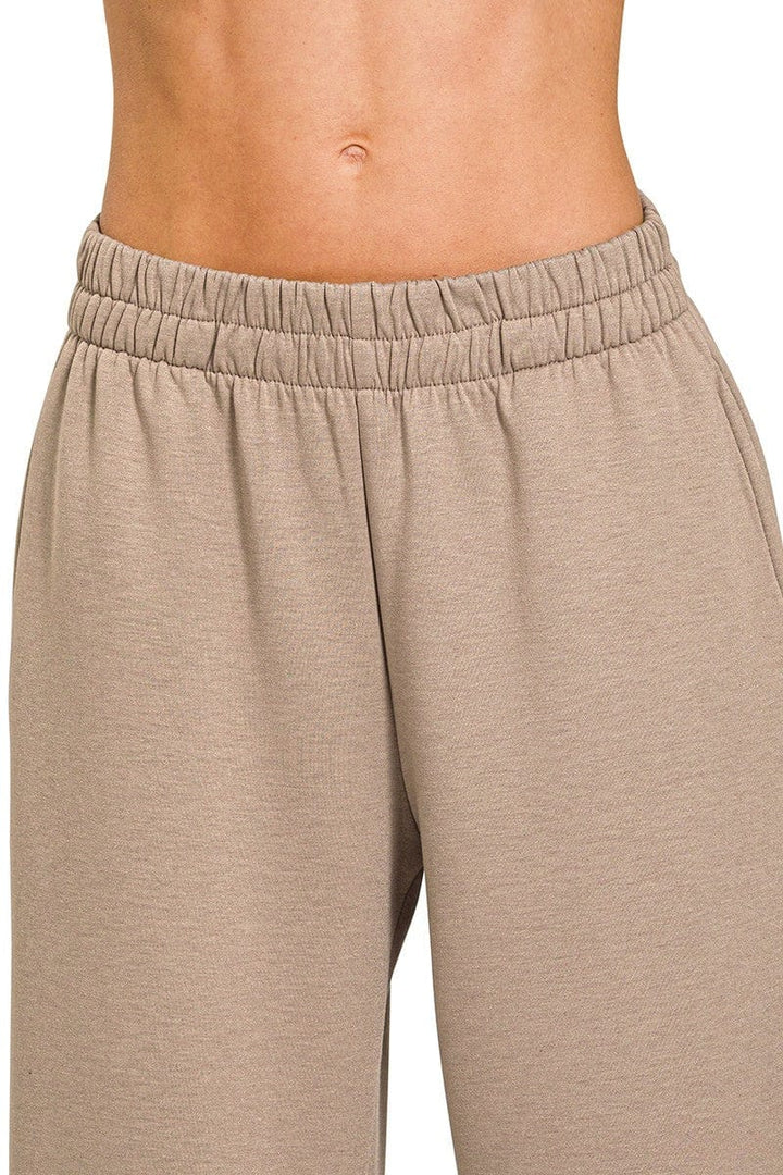 Zenana Scuba Split Side Long Sleeve Top and Pants Set