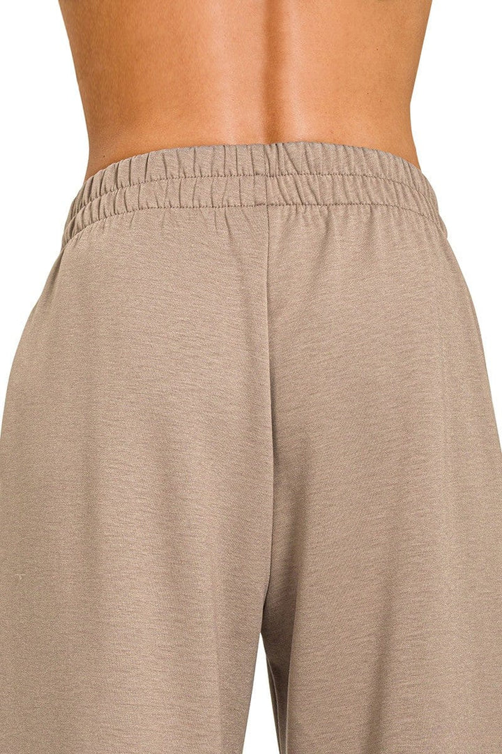 Zenana Scuba Split Side Long Sleeve Top and Pants Set