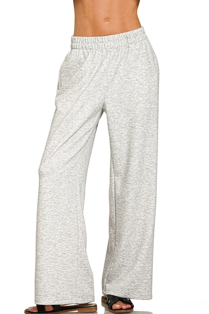 Zenana Scuba Split Side Long Sleeve Top and Pants Set