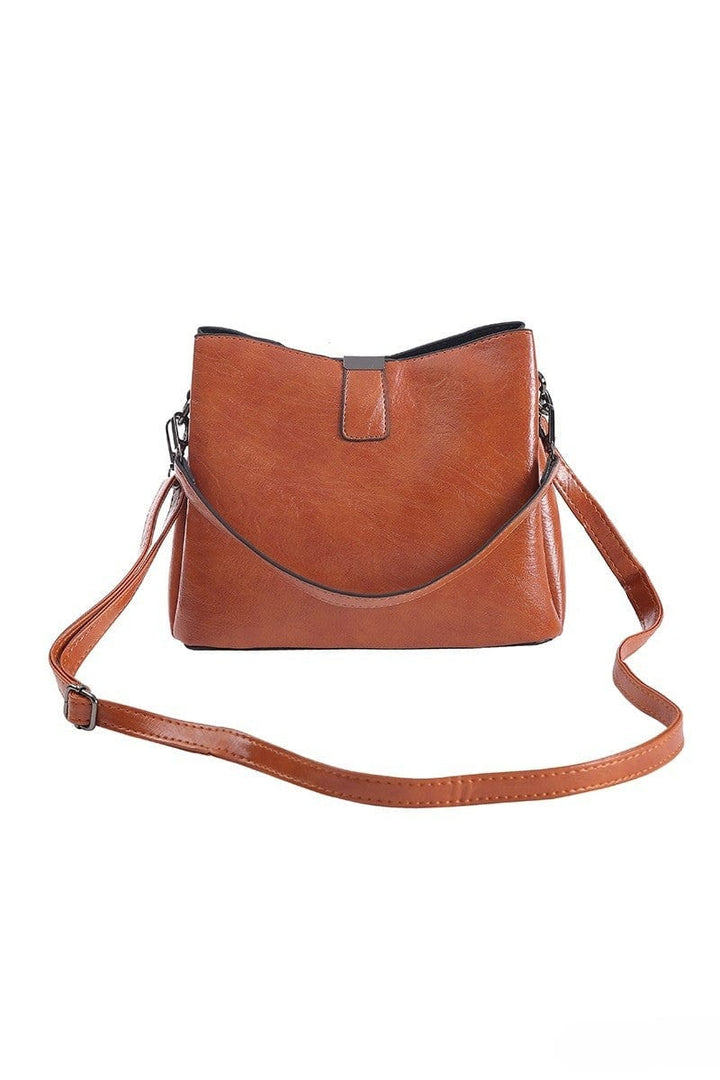 Zenana Small Vegan Leather Bucket Shoulder Bag