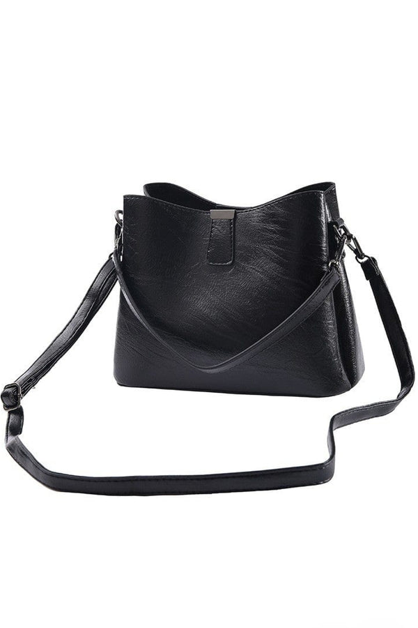 Zenana Small Vegan Leather Bucket Shoulder Bag