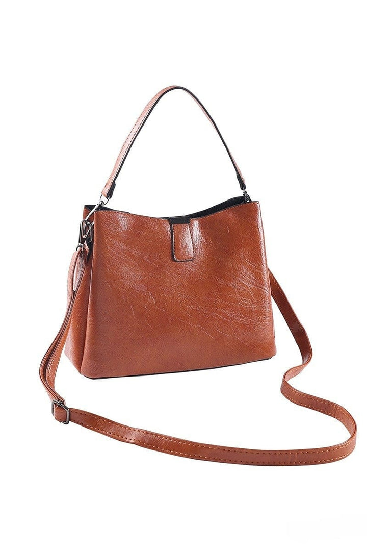 Zenana Small Vegan Leather Bucket Shoulder Bag