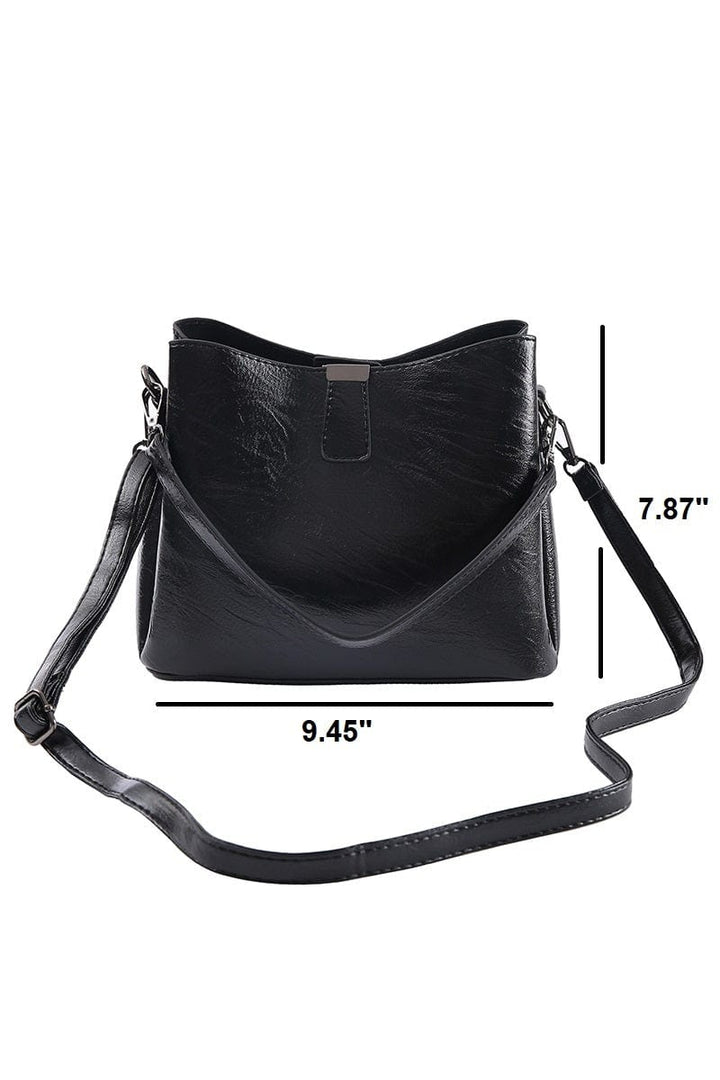 Zenana Small Vegan Leather Bucket Shoulder Bag