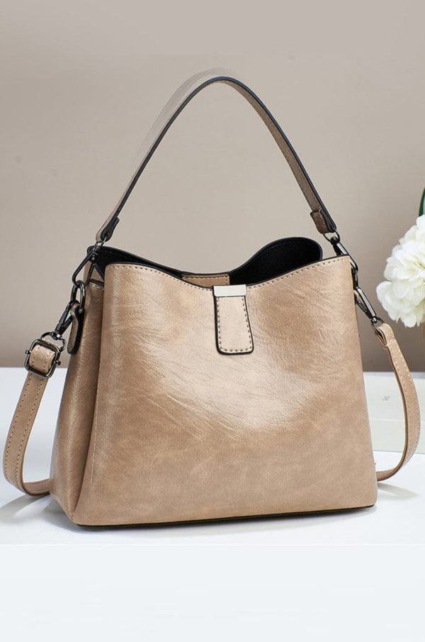 Zenana Small Vegan Leather Bucket Shoulder Bag