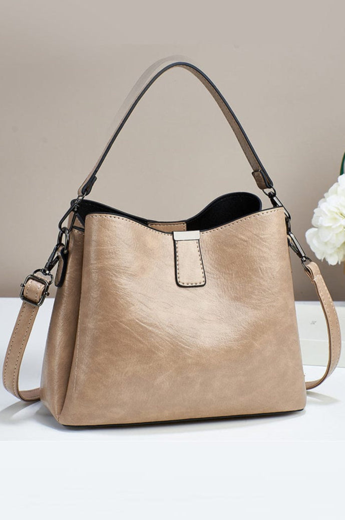 Zenana Small Vegan Leather Bucket Shoulder Bag