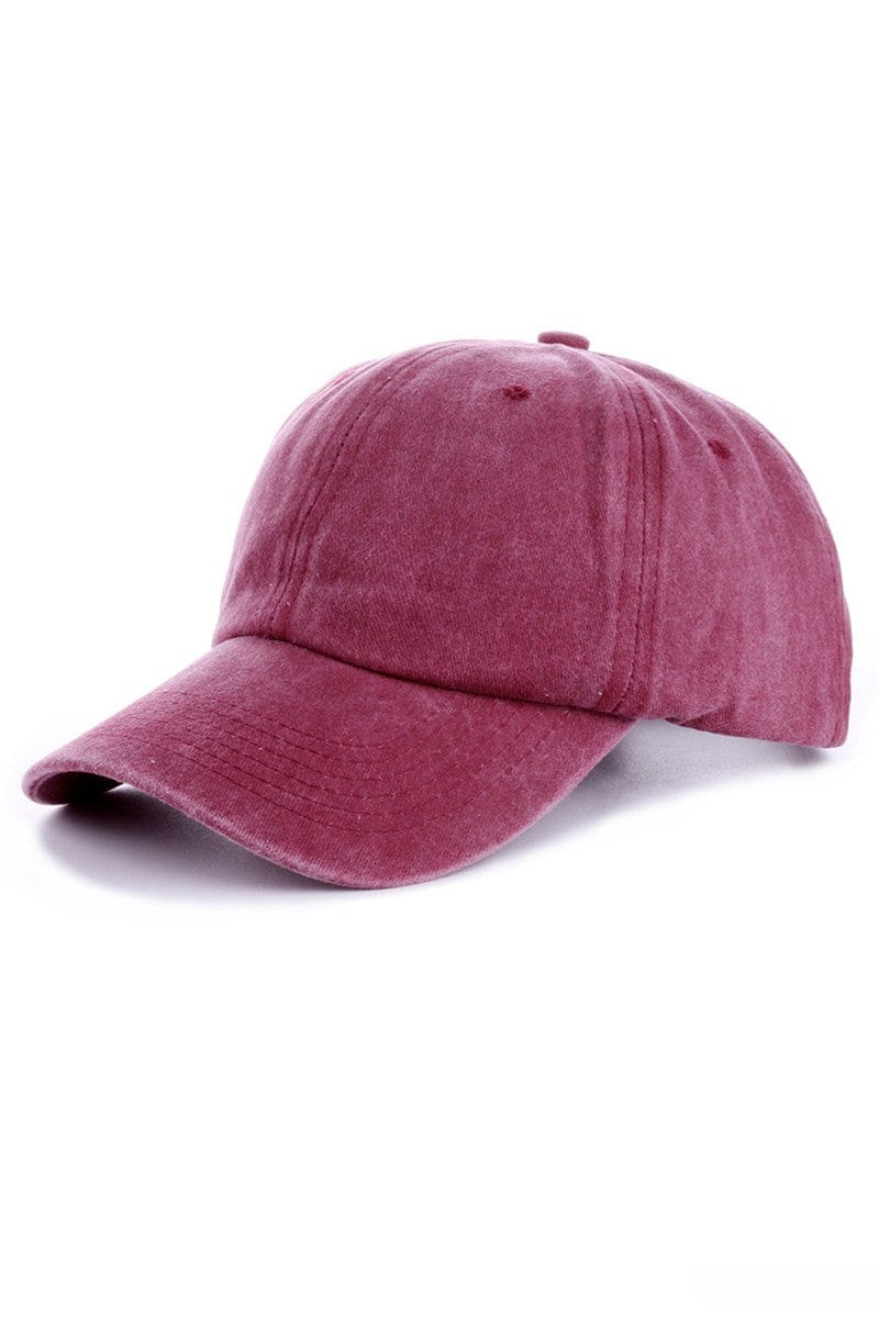 Zenana Solid Vintage Washed Adjustable Baseball Cap