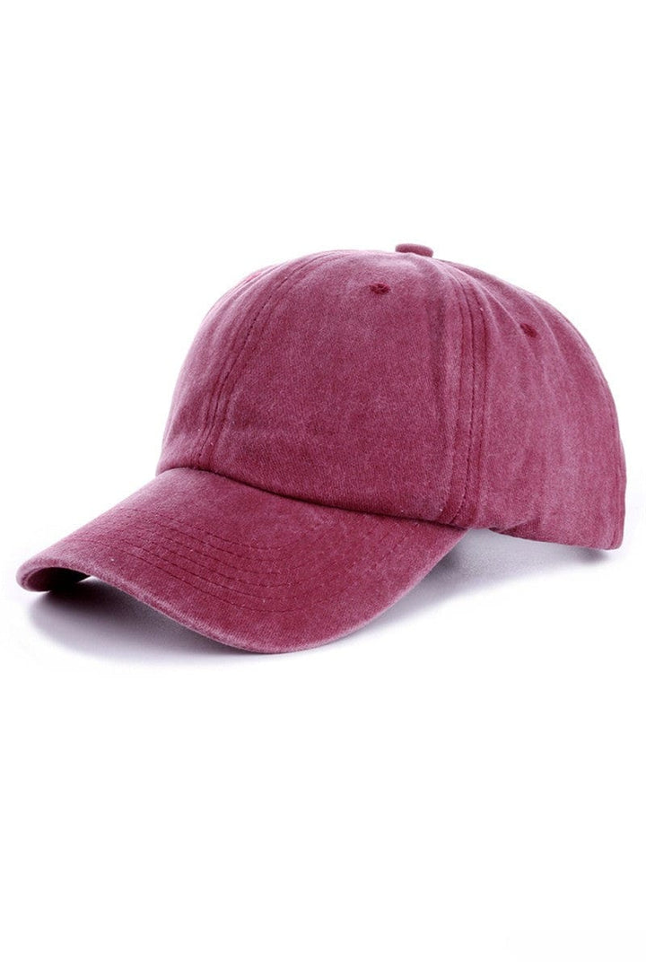 Zenana Solid Vintage Washed Adjustable Baseball Cap