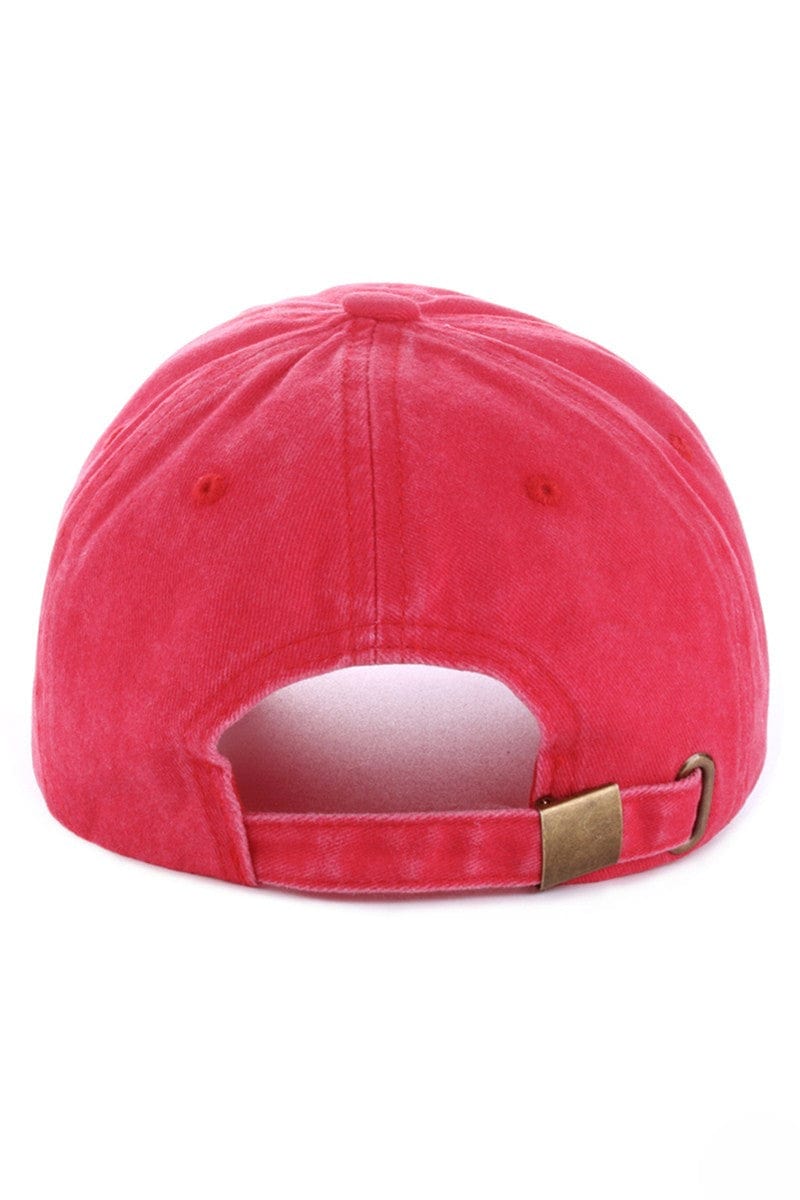 Zenana Solid Vintage Washed Adjustable Baseball Cap