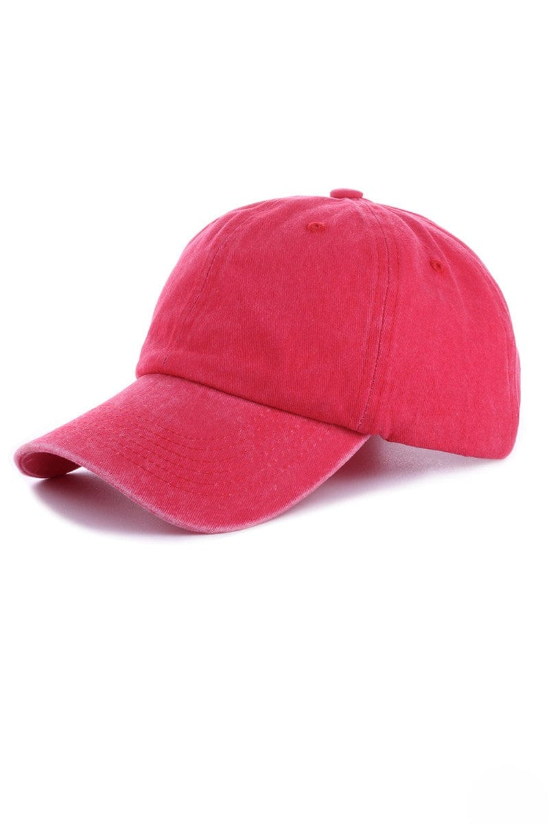 Zenana Solid Vintage Washed Adjustable Baseball Cap