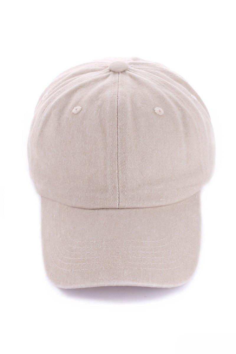 Zenana Solid Vintage Washed Adjustable Baseball Cap
