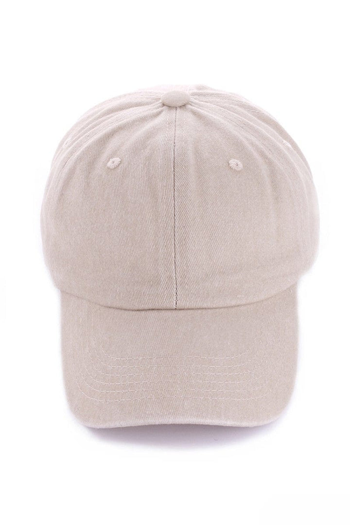Zenana Solid Vintage Washed Adjustable Baseball Cap
