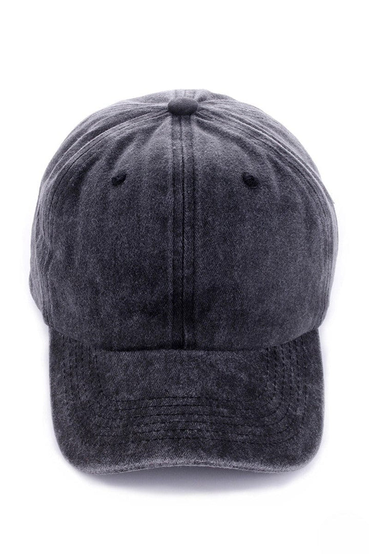 Zenana Solid Vintage Washed Adjustable Baseball Cap