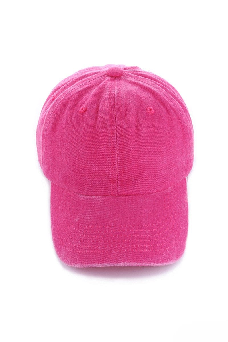 Zenana Solid Vintage Washed Adjustable Baseball Cap