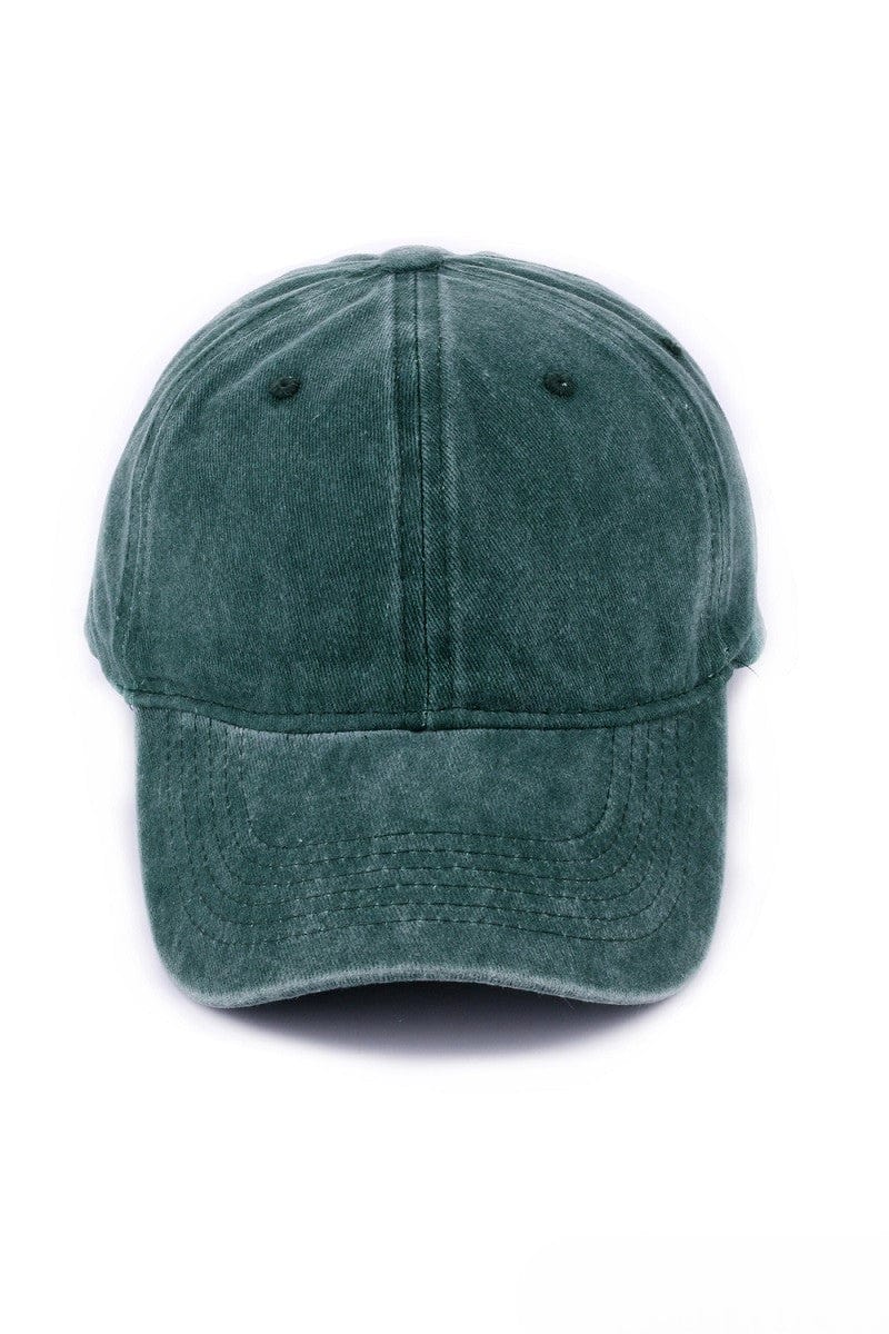Zenana Solid Vintage Washed Adjustable Baseball Cap