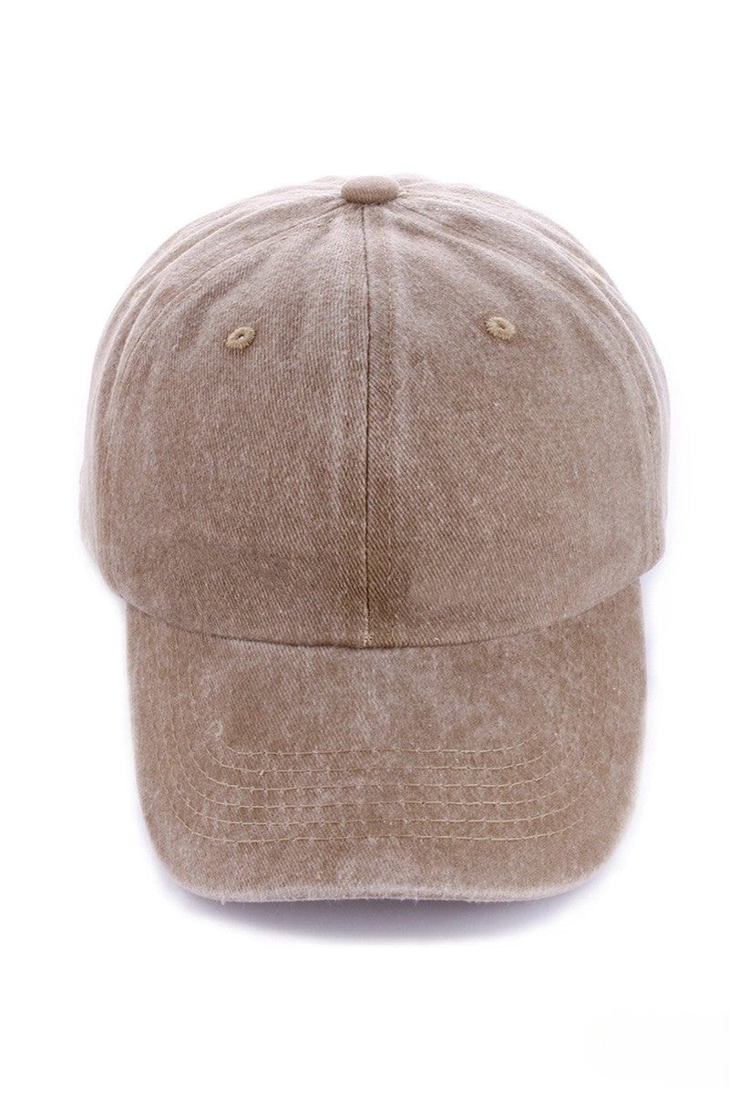 Zenana Solid Vintage Washed Adjustable Baseball Cap