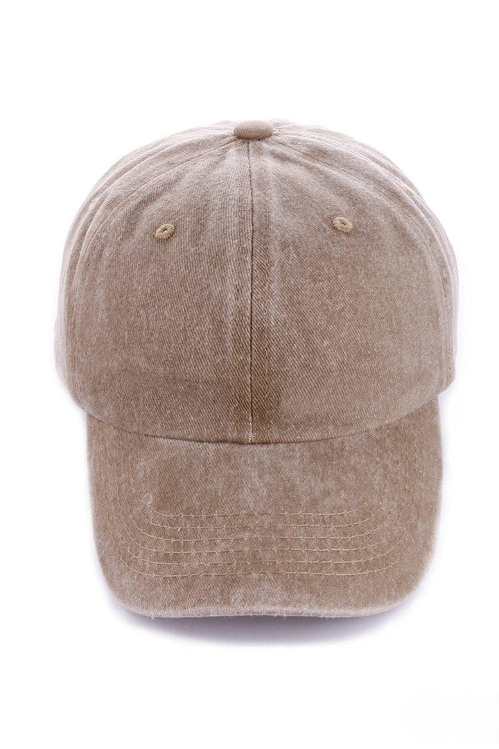 Zenana Solid Vintage Washed Adjustable Baseball Cap