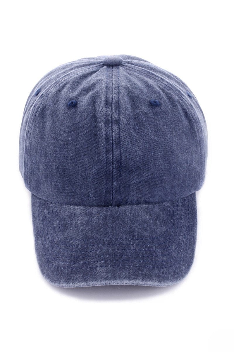 Zenana Solid Vintage Washed Adjustable Baseball Cap