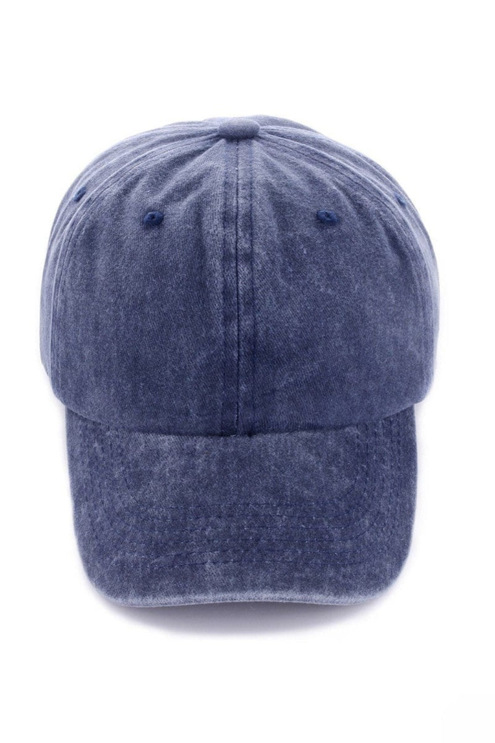 Zenana Solid Vintage Washed Adjustable Baseball Cap