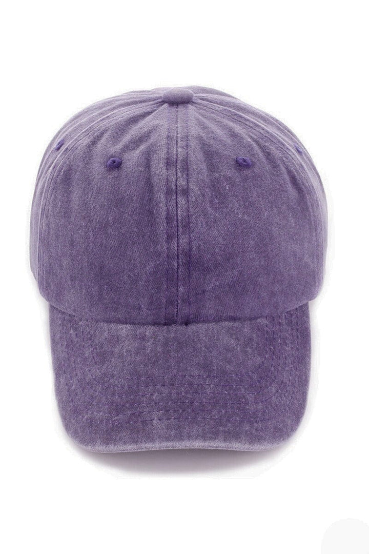 Zenana Solid Vintage Washed Adjustable Baseball Cap