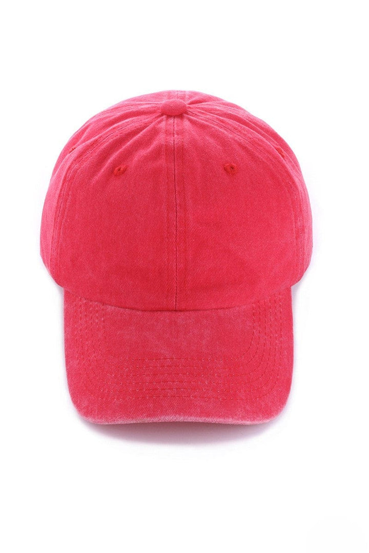 Zenana Solid Vintage Washed Adjustable Baseball Cap