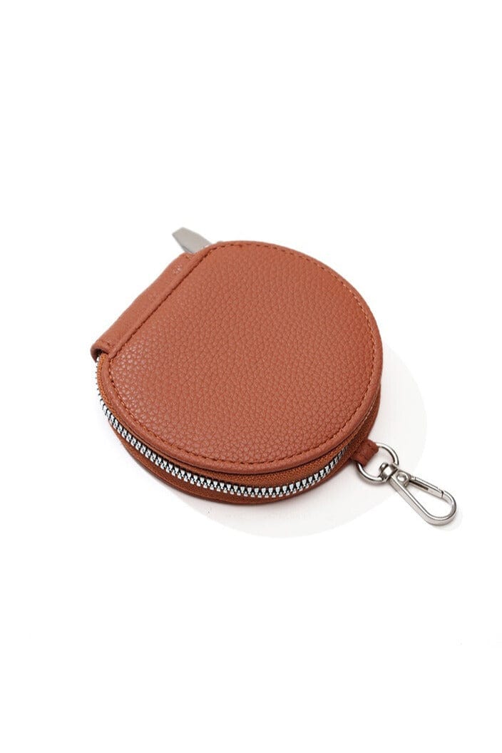 Zenana Vegan Leather Guitar Strap Crossbody Round Wallet Duo Handbag