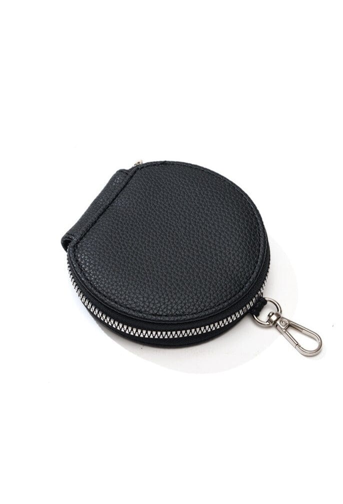 Zenana Vegan Leather Guitar Strap Crossbody Round Wallet Duo Handbag