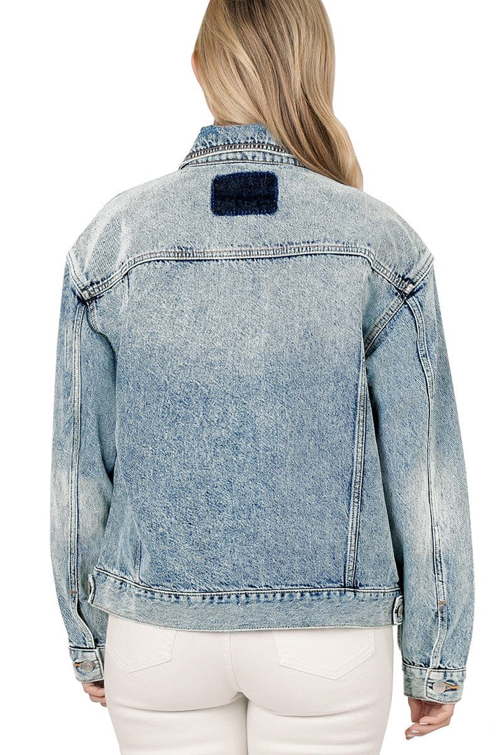 Zenana Washed Denim Jacket