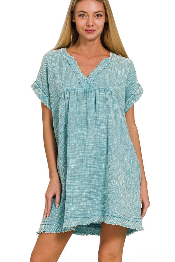 Zenana Clothing Long Sleeve V-Neck Round Hem Top – Blueberi Boutique