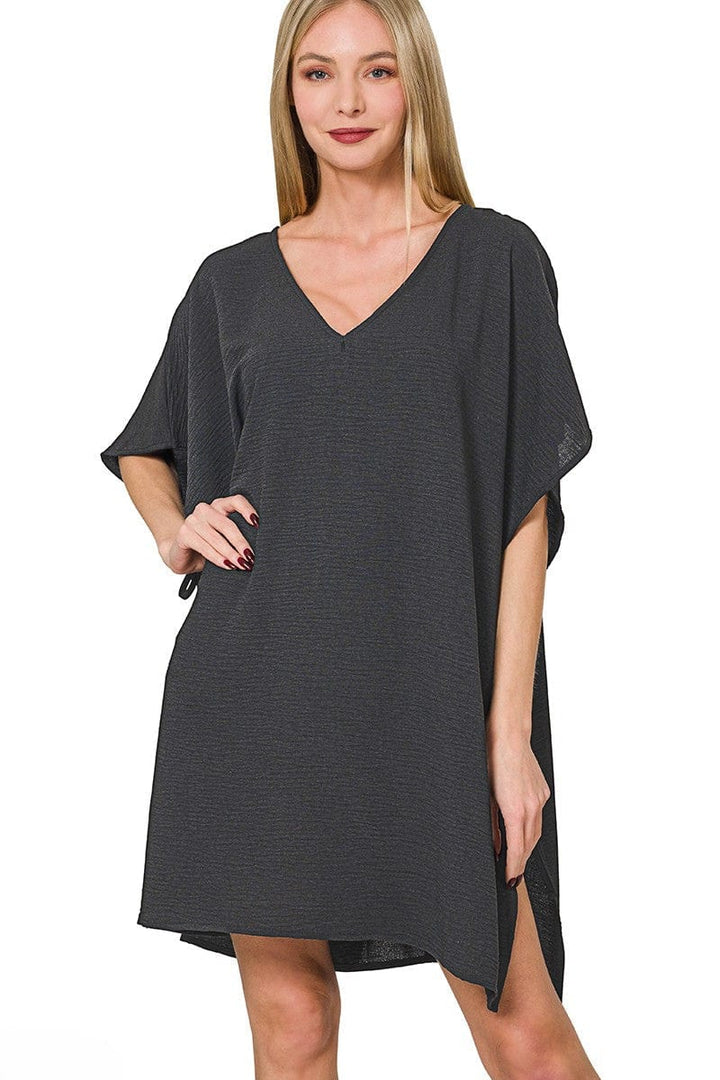 Zenana Woven Air Flow Tie Side Cover Up