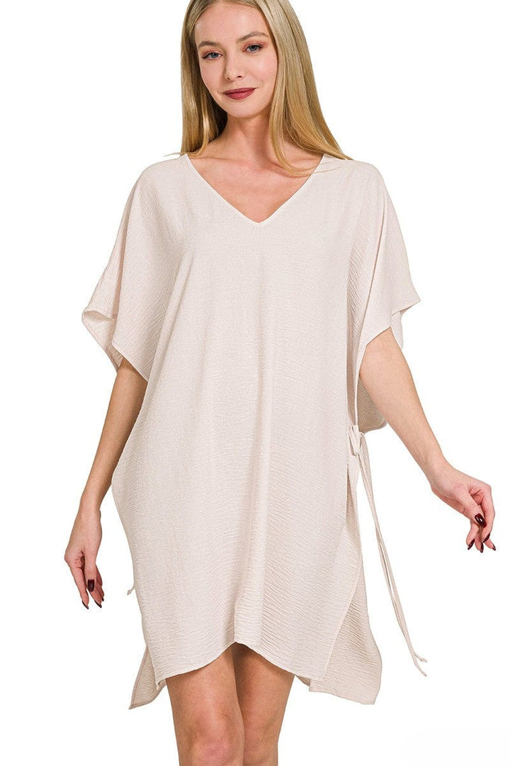 Zenana Woven Air Flow Tie Side Cover Up