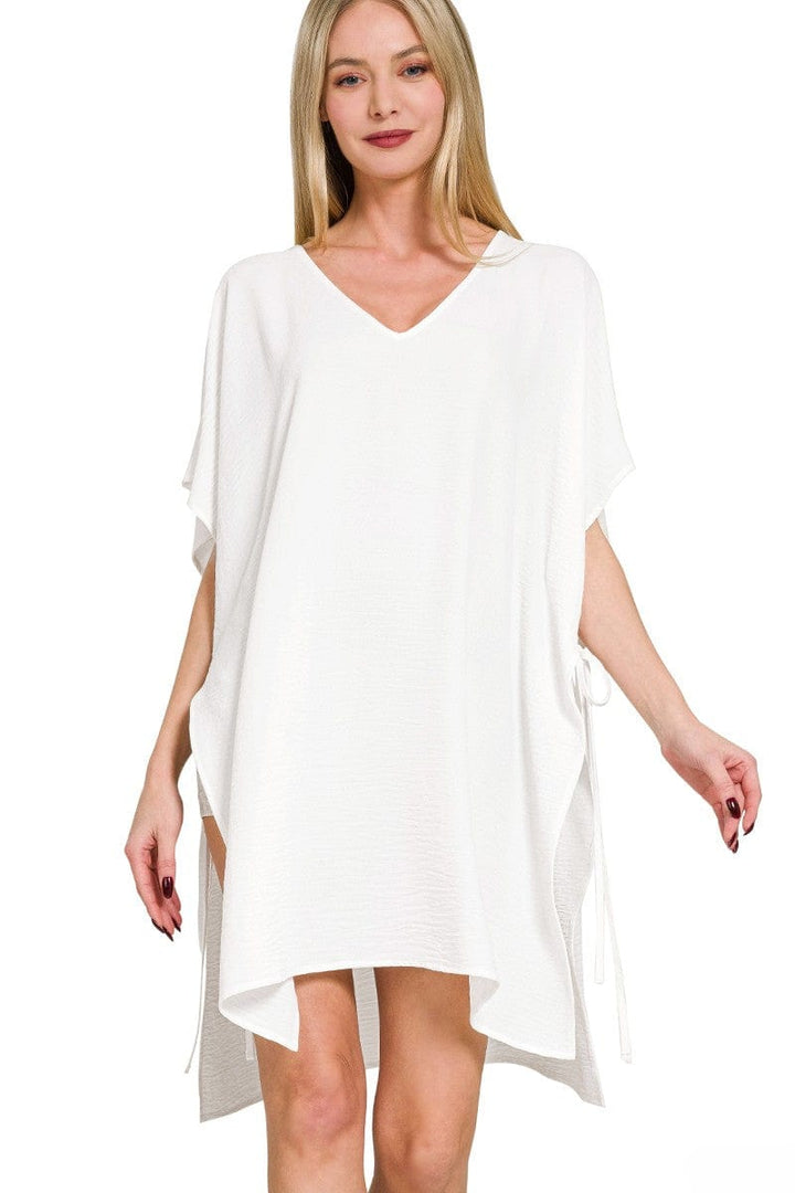 Zenana Woven Air Flow Tie Side Cover Up