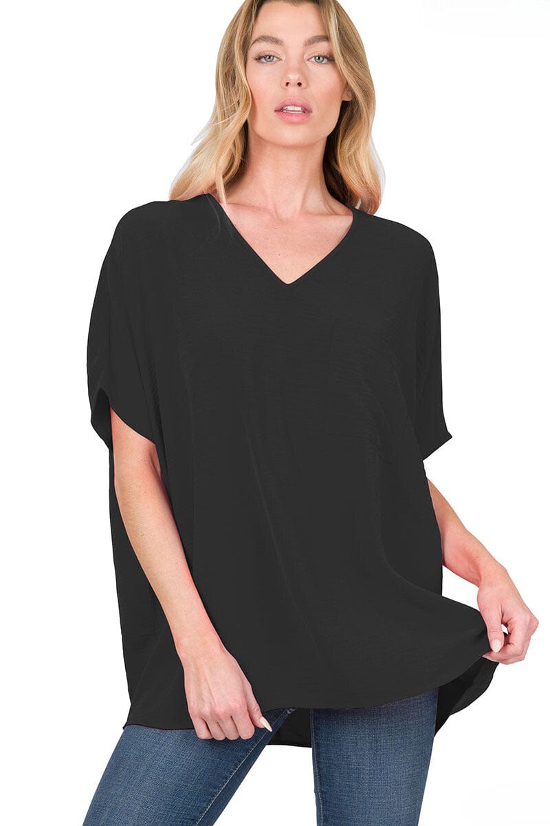 Zenana Linen V-Neck Sleeveless Top