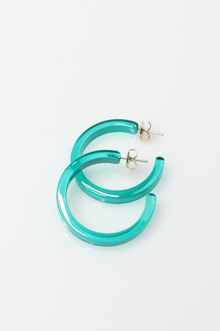 Zenzii Medium Resin Open Hoop Earring