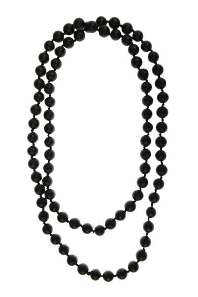 38" 10MM Genuine Stone Beaded Necklace