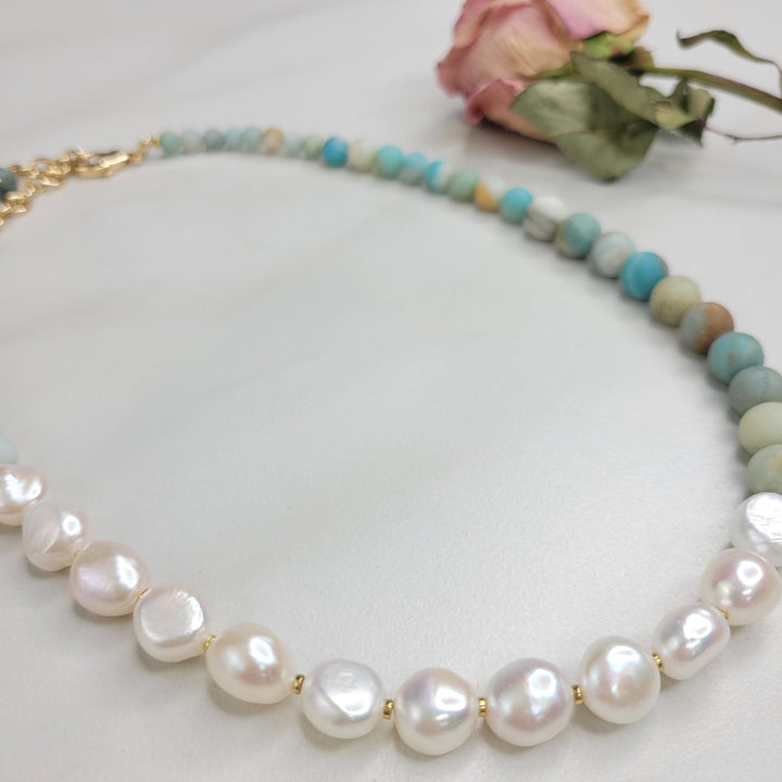 Alya Necklace with Freshwater Pearls