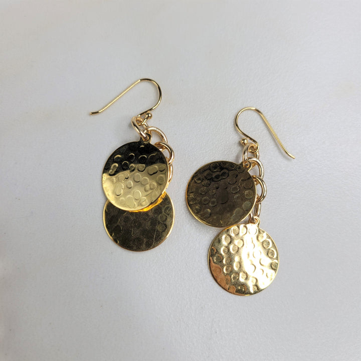 Aurelia Earrings with Two Vintage Gold Coins