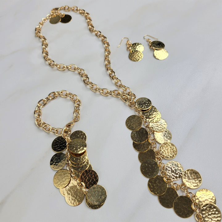 Aurelia Earrings with Two Vintage Gold Coins