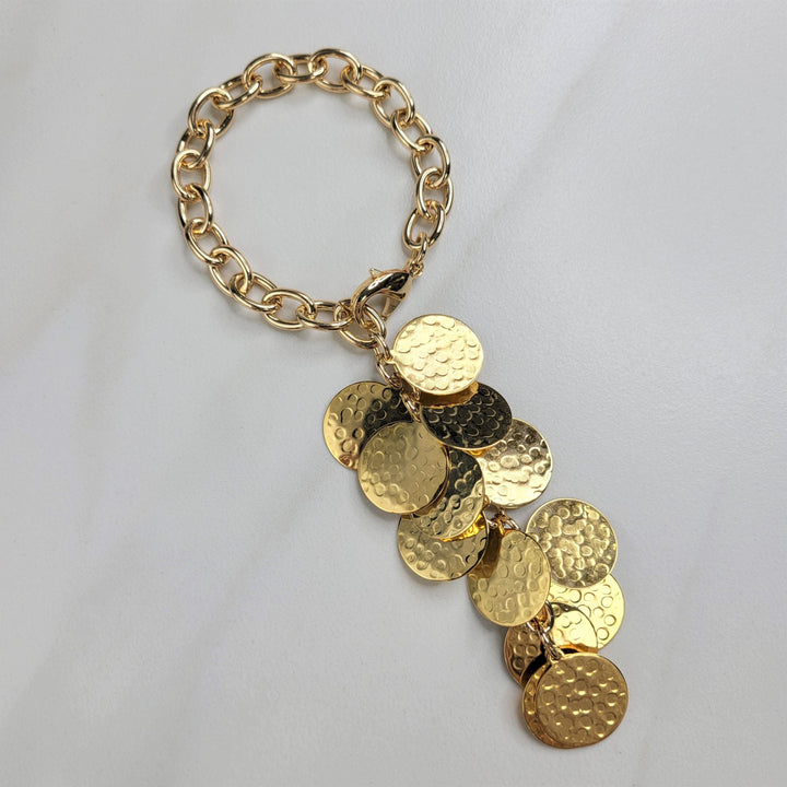 Aurelia Gold Vintage Coin Bracelet Handmade Statement Jewelry