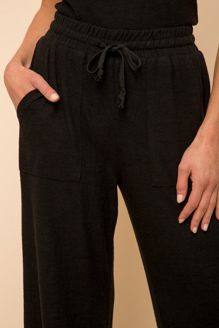 Bonnie Brushed Hacci Wide Leg Pull On Pants