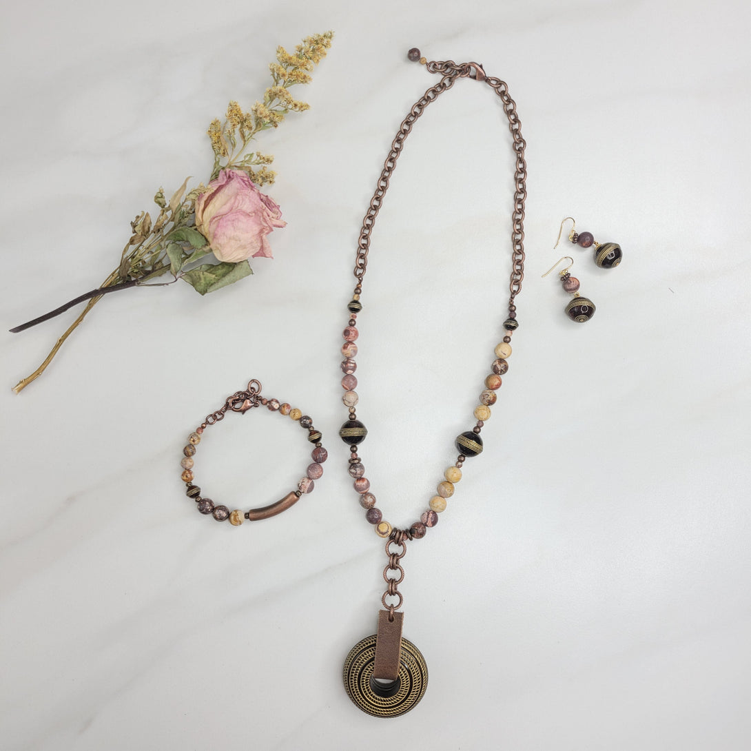 Brenta Necklace with Vintage Italian Beads