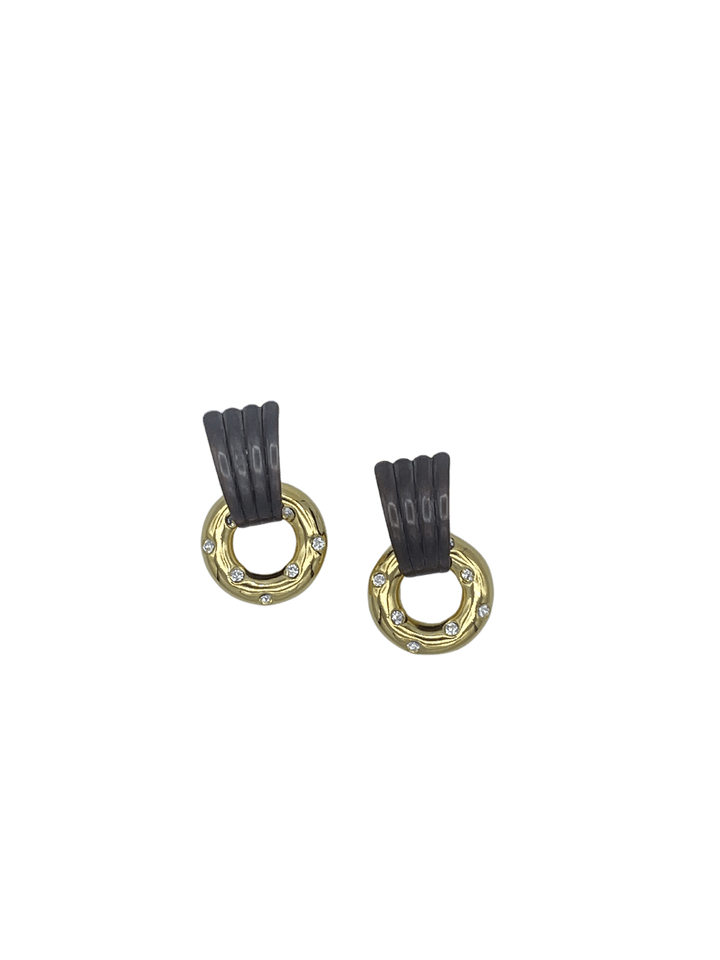 Camilla Statement Earring with Large Hoop and Crystal Accents