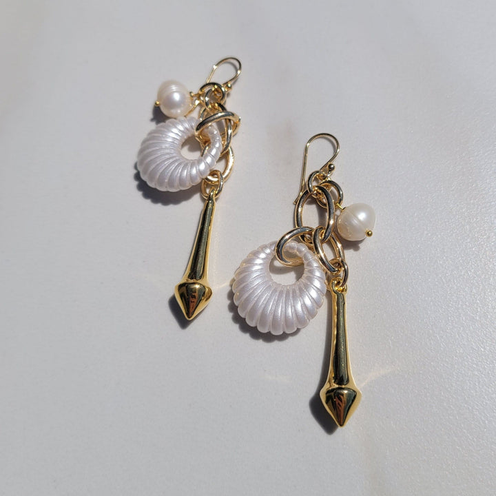 Handmade Vintage Earrings with Freshwater Pearls