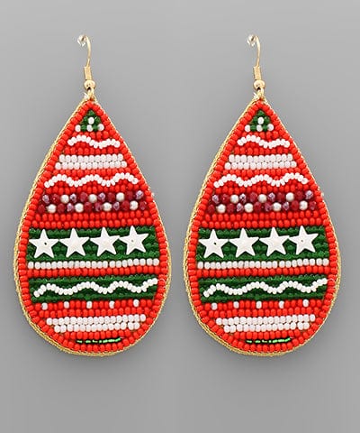 Christmas Theme Teardrop Earrings
