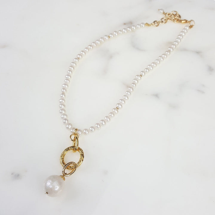 Classic Freshwater Pearl Necklace with Drop Feature