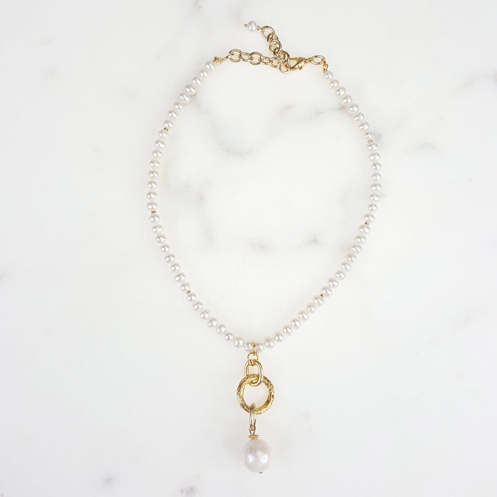 Classic Freshwater Pearl Necklace with Drop Feature