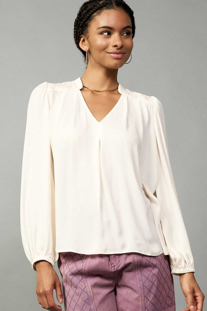 Current Air Long Sleeve V-Neck Blouse