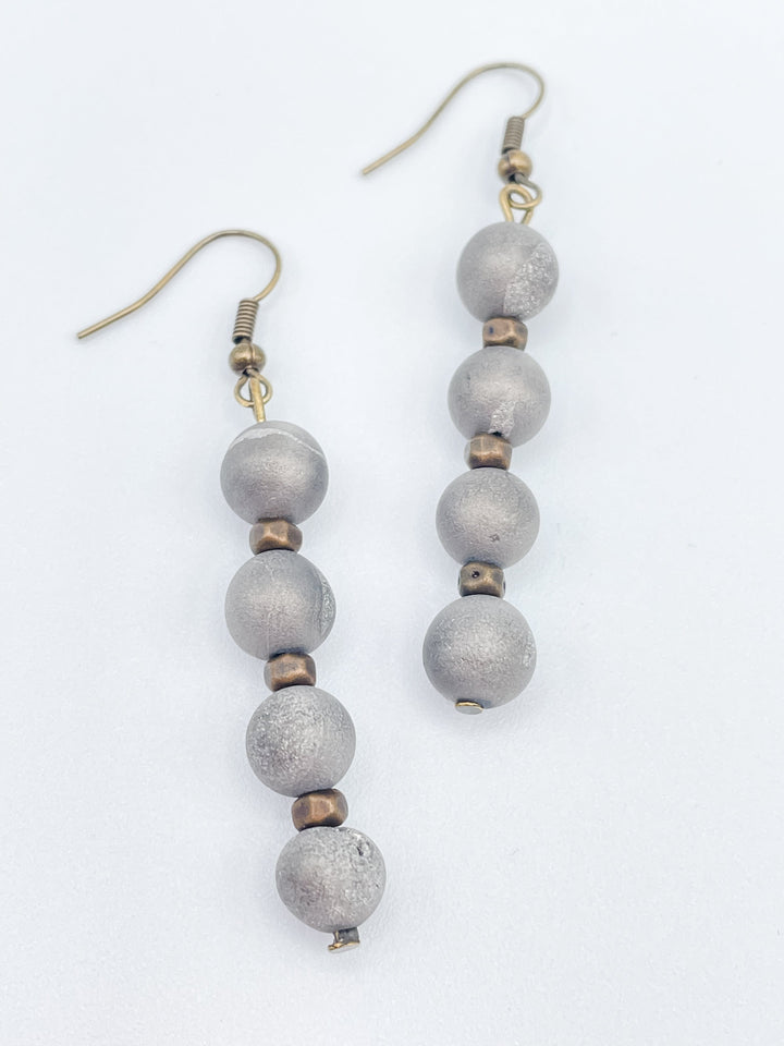 Dangle Earrings for Women 2.5" Long with Genuine Stones