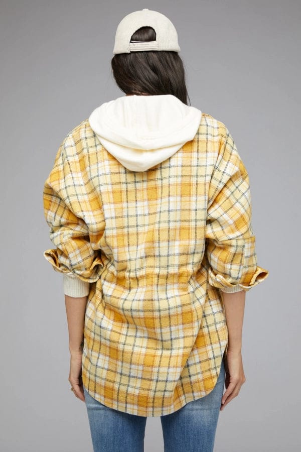 Davi & Dani Plaid Button Down Long Sleeve Jacket