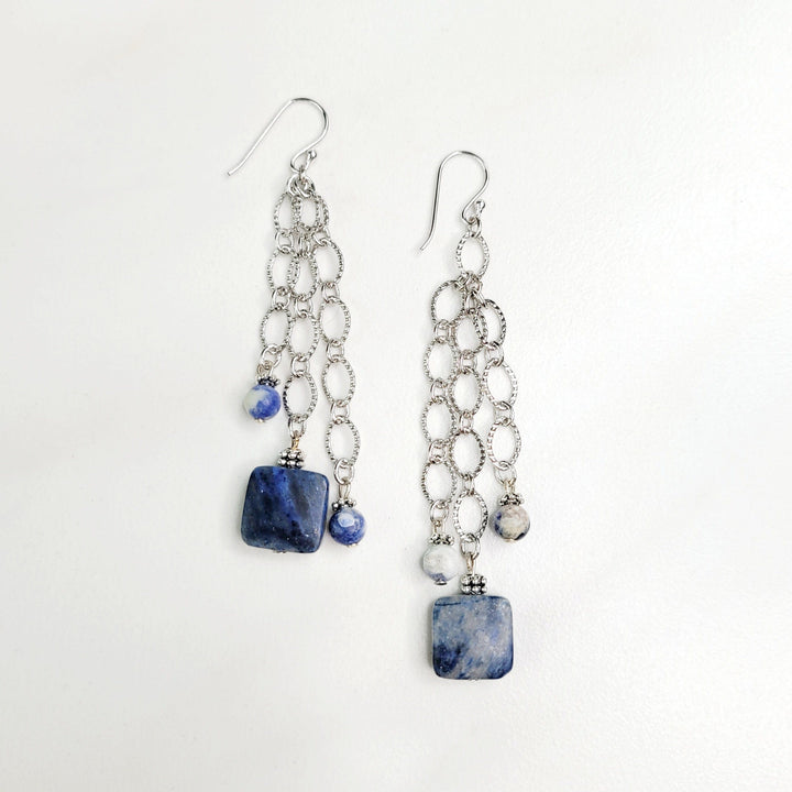Euphoria Blue Sodalite Dangle Earrings