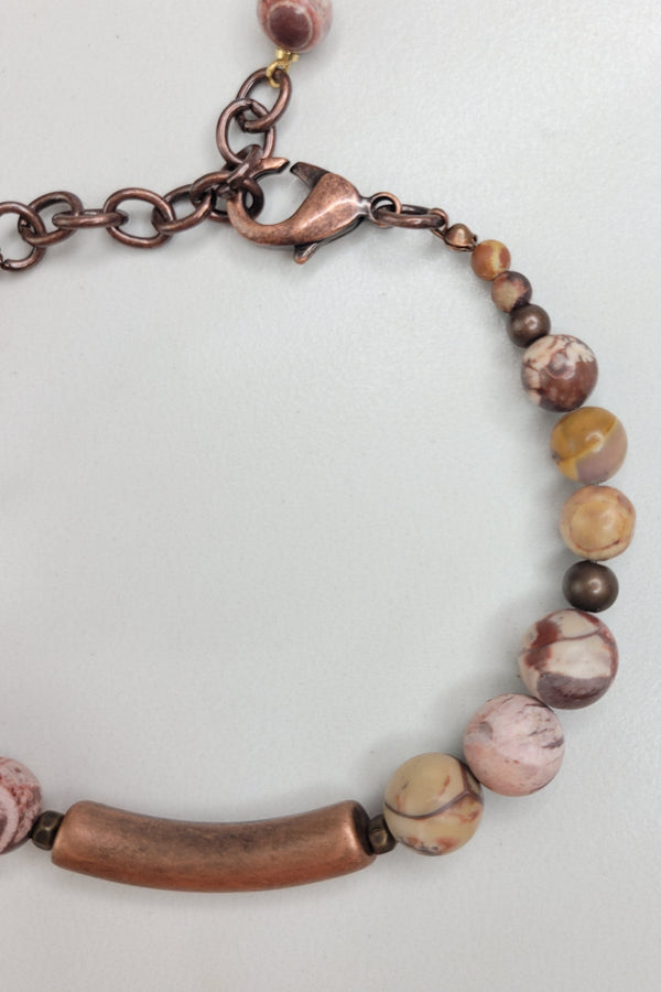 Fortuna Bracelet - Handmade with Rhyolite Stone Beads